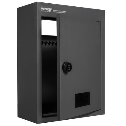VEVOR Through The Wall Drop Box, Heavy Duty Steel Through the Wall Mailbox with 2.8-7.9" 13" Combination Lock, 12.5x6.3x16.9" Mail Drop Box, Black - CQXBX1256316TJ1FSV0 - view 10