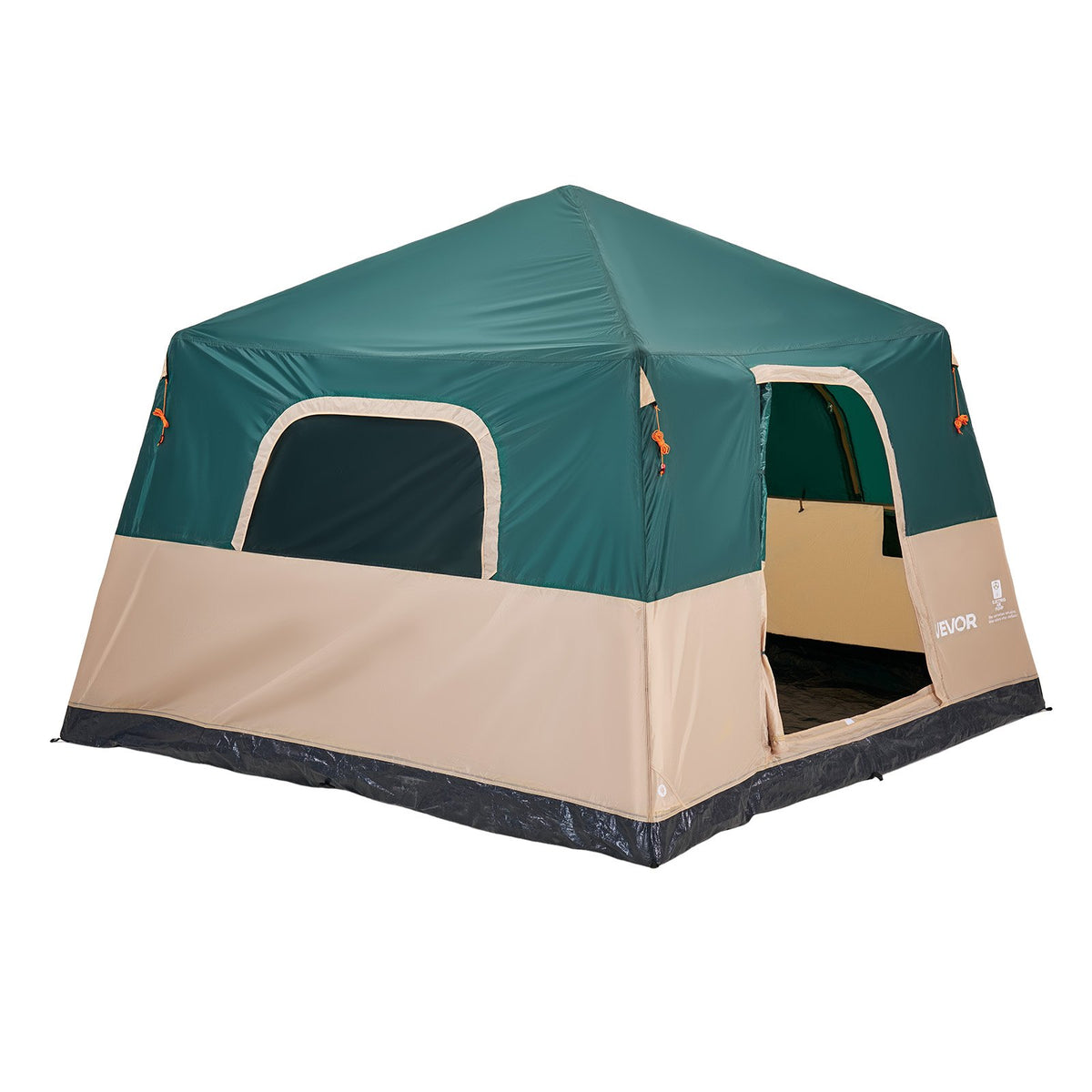 VEVOR Camping Tent, 6 Person Inflatable Cabin Tent with Rechargeable Pump, TPU Air Tube & 4 Large Mesh Windows, Portable Easy Setup Waterproof with Carry Bag for Family Outdoor Camping & Hiking, Green - CQZ1010FTZDBO29S9001V9 - view 10