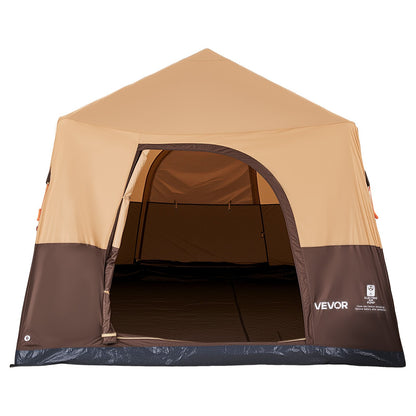 VEVOR Camping Tent, 8 Person Inflatable Cabin Tent with Rechargeable Pump, TPU Air Tube & 4 Large Mesh Windows, Portable Easy Setup Waterproof with Carry Bag for Family Outdoor Camping & Hiking, Beige - CQZ148FTZDBMI5I66001V9 - view 10