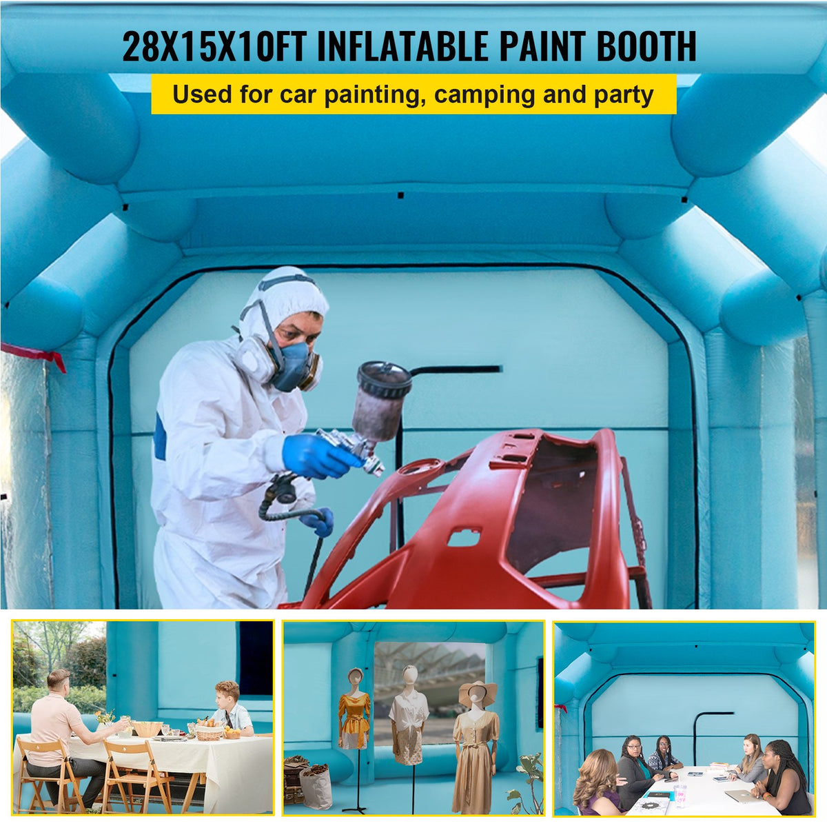 VEVOR Inflatable Paint Booth - Select Your Configuration - CQZPN8.5M110V35FUV1 - view 2