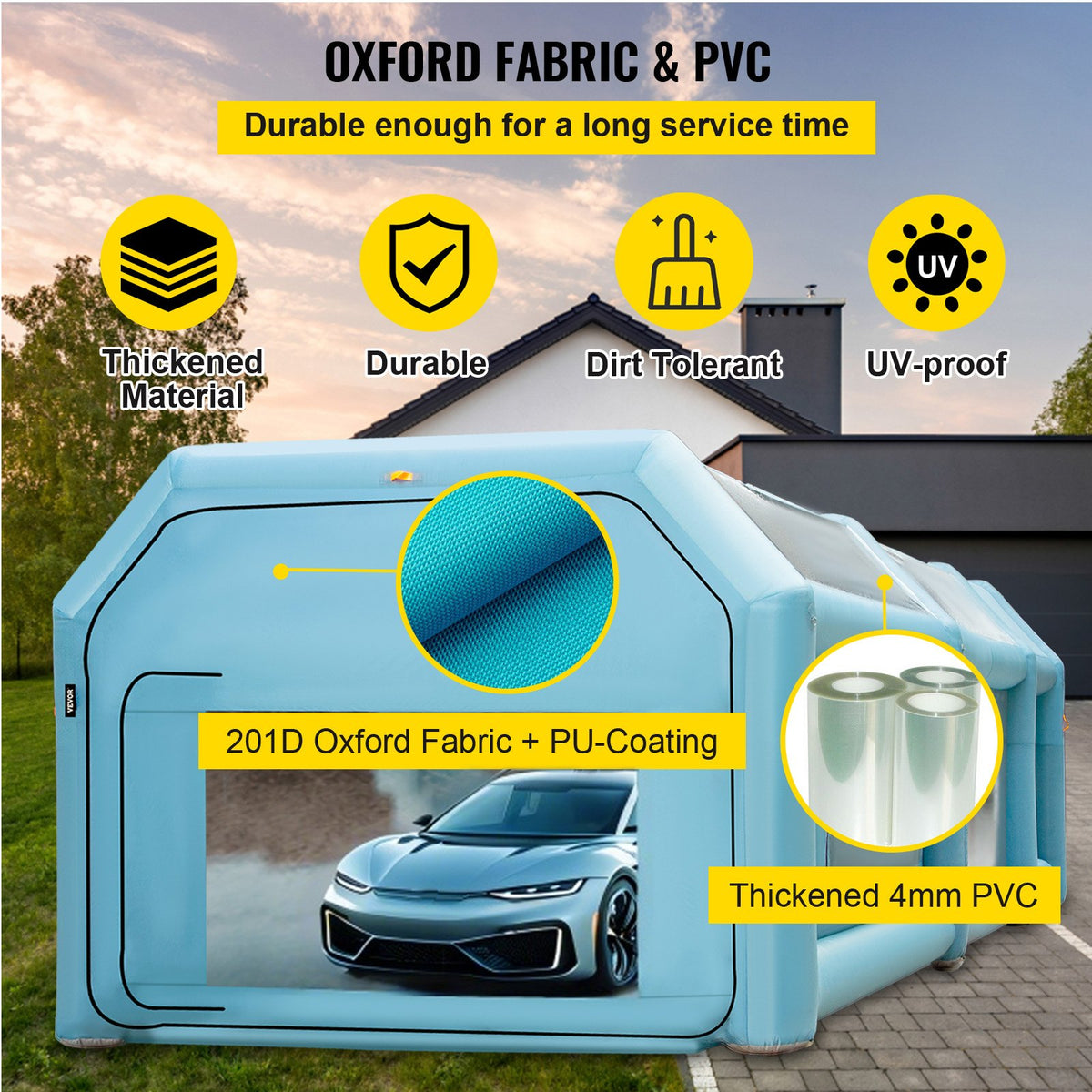 VEVOR Inflatable Paint Booth - Select Your Configuration - CQZPN8.5M110V35FUV1 - view 3