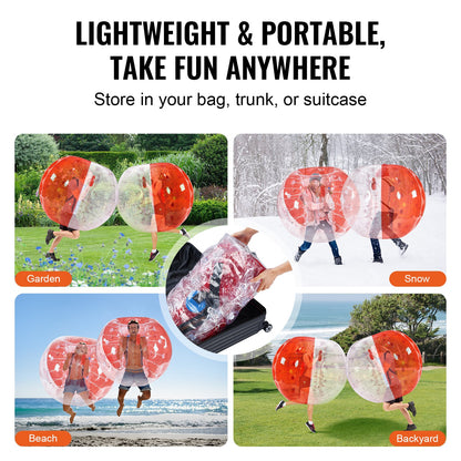 VEVOR Inflatable Bumper Ball 1-Pack, 5FT/1.5M Body Sumo Zorb Balls for Teen & Adult, 0.8mm Thick PVC Human Hamster Bubble Balls for Outdoor Team Gaming Play, Bumper Bopper Toys for Garden, Yard, Park - CRKCQPPQZJ5Y74IFGV0 - view 7