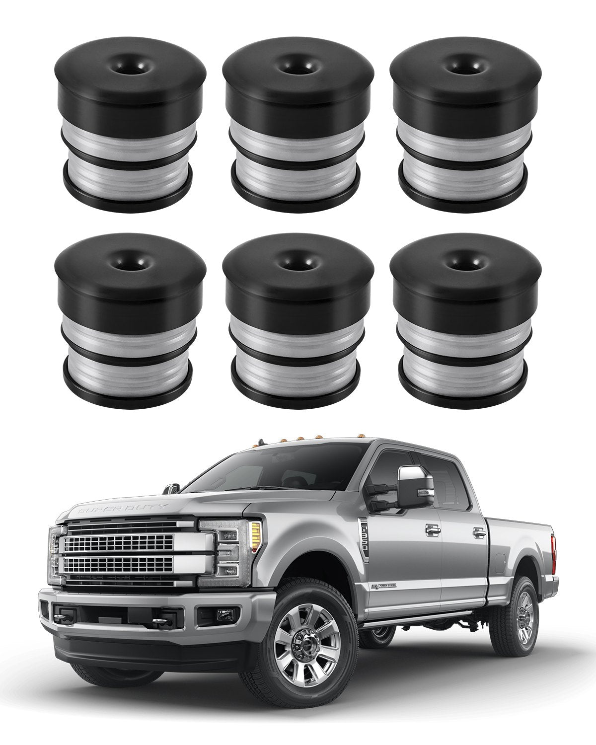 VEVOR Body Mount Bushing Kit, Compatible with 2008-2016 F250 F350 Super Duty, 48 PCS Silicone Body Mount Kit, Quick Replacement, Durable Components for Improving Bumpy Driving Performance, Gray - CSAZCTTJGJ201RFUO001V0 - view 1
