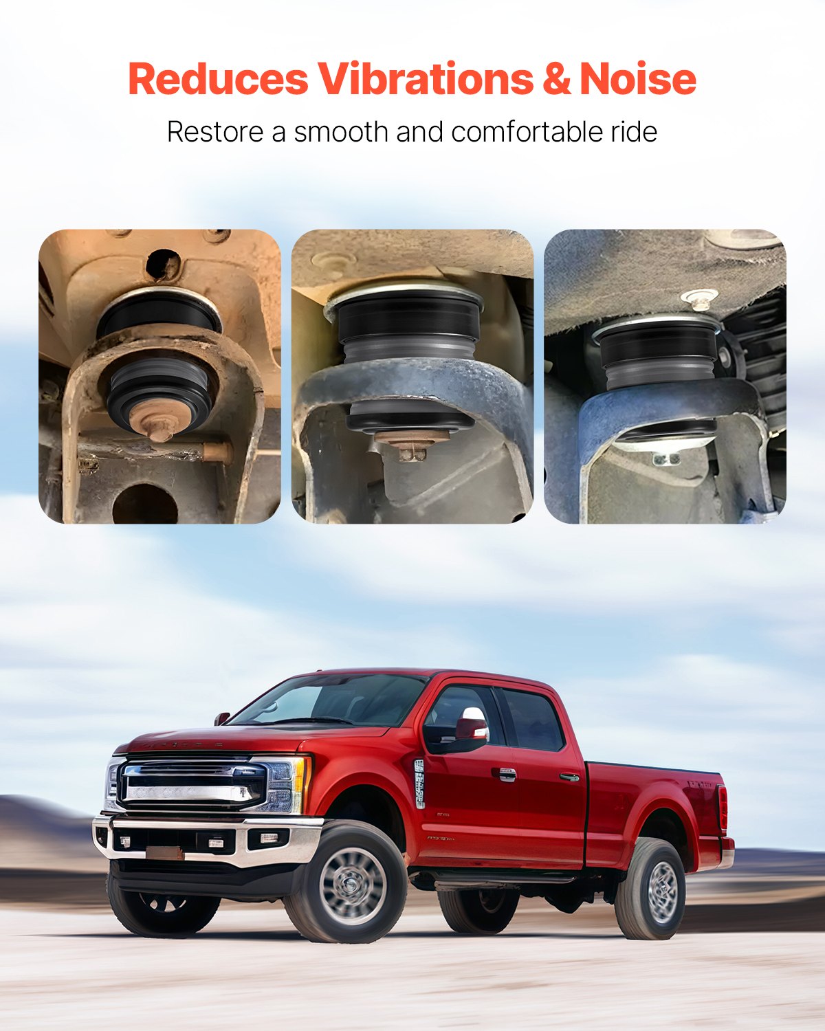 VEVOR Body Mount Bushing Kit, Compatible with 2008-2016 F250 F350 Super Duty, 48 PCS Silicone Body Mount Kit, Quick Replacement, Durable Components for Improving Bumpy Driving Performance, Gray - CSAZCTTJGJ201RFUO001V0 - view 6