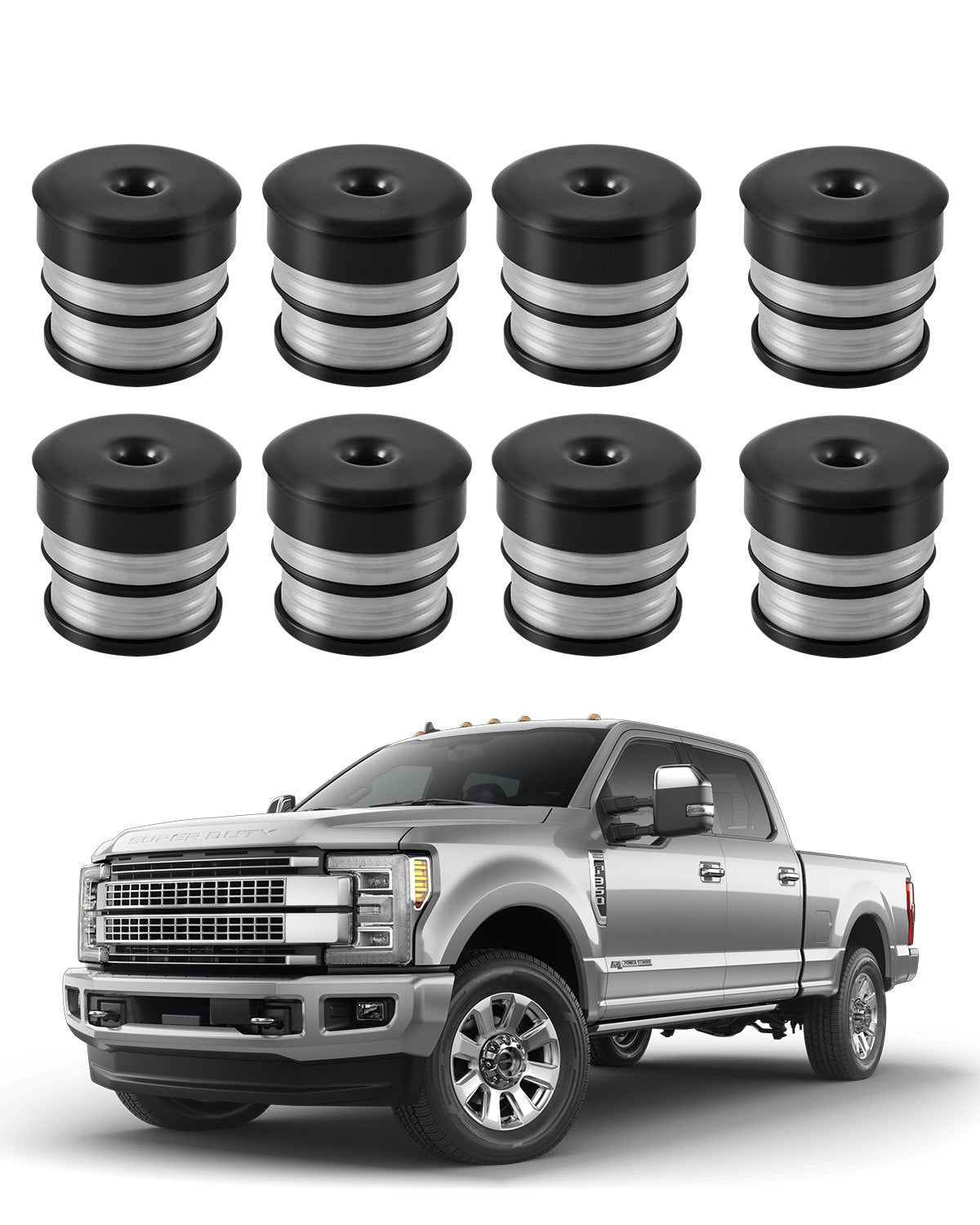 VEVOR Body Mount Bushing Kit, Compatible with 2008-2016 F250 F350 Super Duty, 64 PCS Silicone Body Mount Kit, Quick Replacement, Durable Components for Improving Bumpy Driving Performance, Gray - CSAZCTTJGJ20SALBI001V0 - view 1