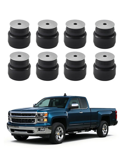 VEVOR Body Mount Bushing Kit, Compatible with 1999-2014 Chevy Silverado & Sierra 1500/2500, 24 PCS Polyurethane Body Mount Kit, Durable Components for Improving Bumpy Driving Performance, Black - CSAZCTTJJAZ16K0ZH001V0 - view 1