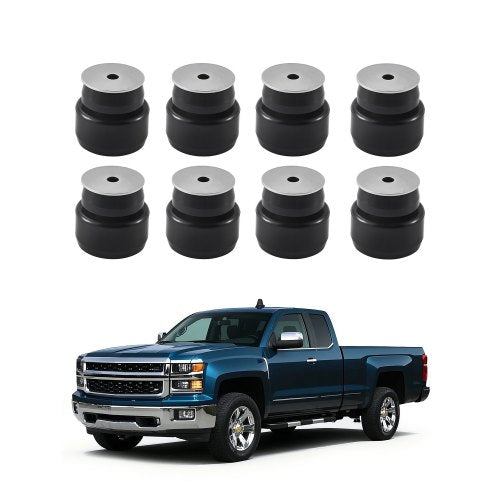 VEVOR Body Mount Bushing Kit, Compatible with 1999-2014 Chevy Silverado & Sierra 1500/2500, 24 PCS Polyurethane Body Mount Kit, Durable Components for Improving Bumpy Driving Performance, Black - CSAZCTTJJAZ16K0ZH001V0 - view 2