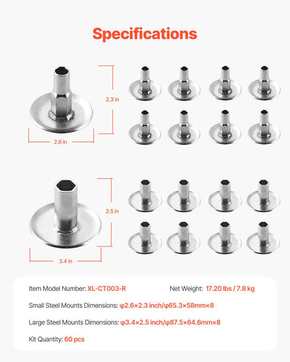 VEVOR Body Mount Bushing Kit, Compatible with 2008-2016 F250 F350 Super Duty, 60 PCS Polyurethane Body Mount Kit, Quick Replacement, Durable Components for Improving Bumpy Driving Performance, Red - CSAZCTTJJAZ2TNT8A001V0 - view 8