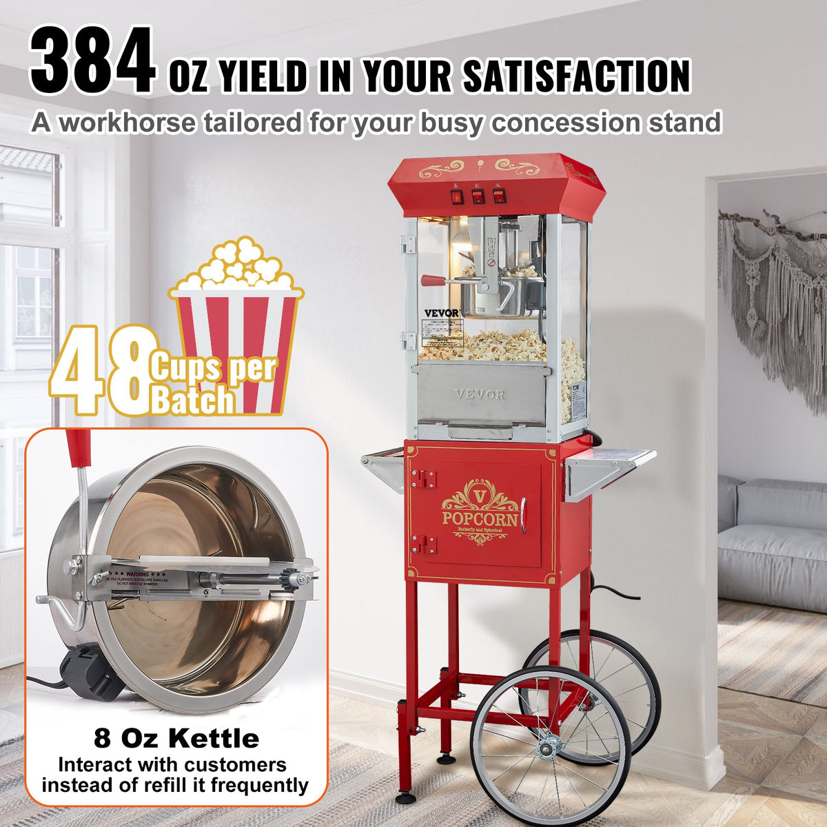 VEVOR Popcorn Machines - Select Your Configuration - CSBMHJ8OZ850W171EV1 - view 3