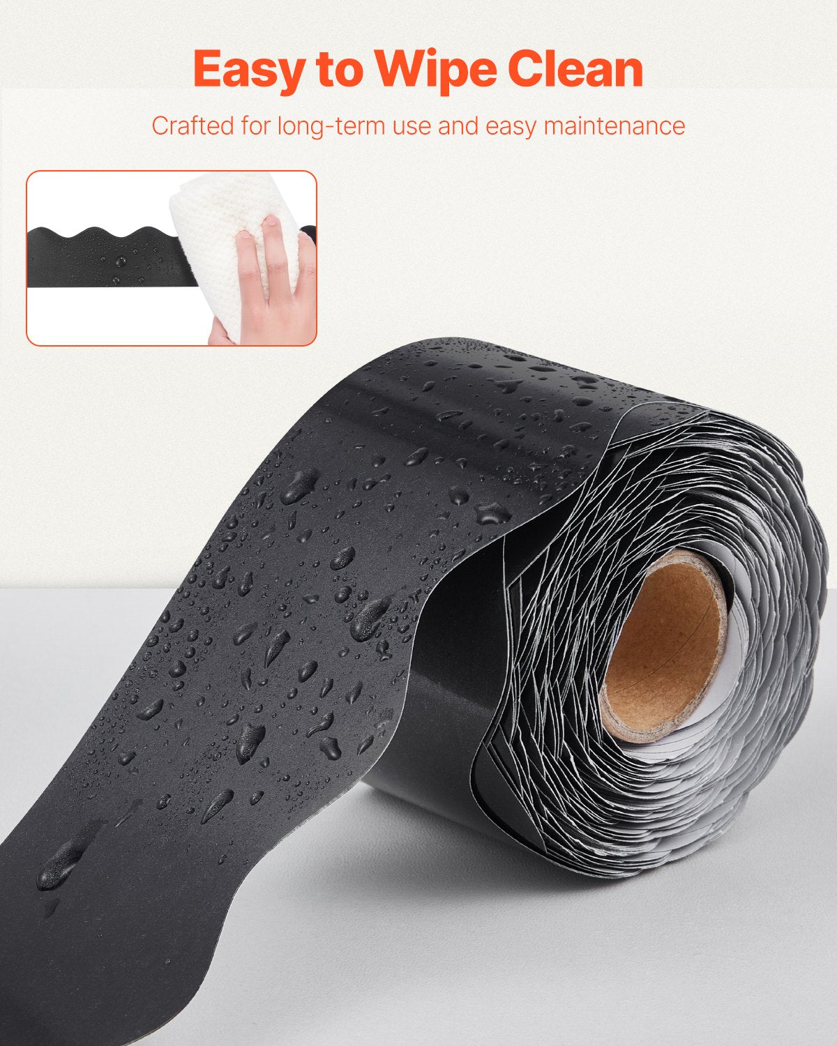VEVOR Bulletin Board Border, 65.6 Feet Rolled Border Trim, Scalloped Bulletin Board Paper with Wavy Line Design, Classroom Border for Bulletin Board, School, Classroom, and Locker Decoration, Black - CSBZBK22M55CQUV51V0 - view 3