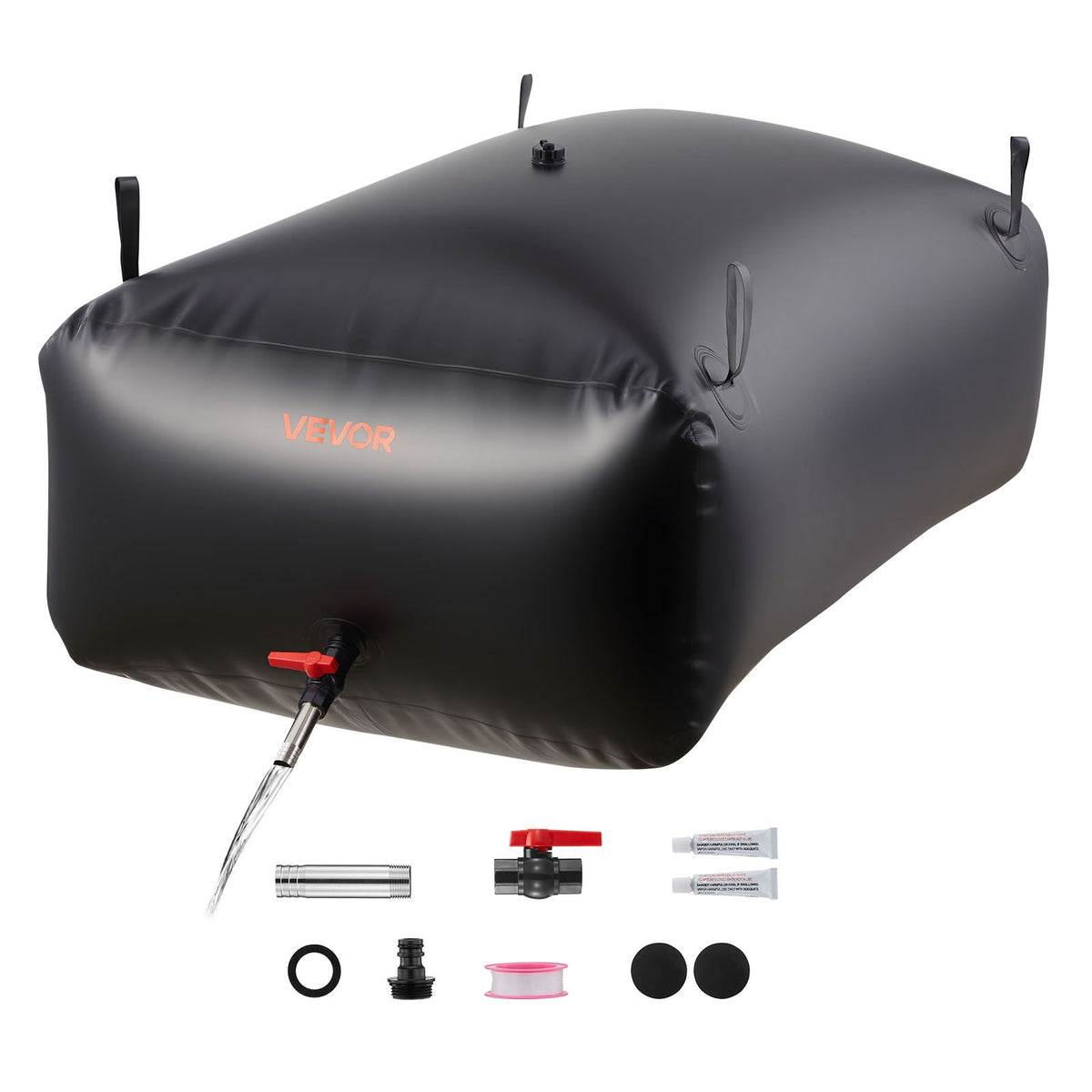 VEVOR Water Storage Bladder 142.7 Gallon Large Capacity Water Bag, Portable & Collapsible Soft Waters Container, Leakproof & Tear-Resistant PVC Emergency Waters Storage Tank for RV Truck & Outdoor Use - CSDHSPVC540L2ZFQH001V0 - view 1