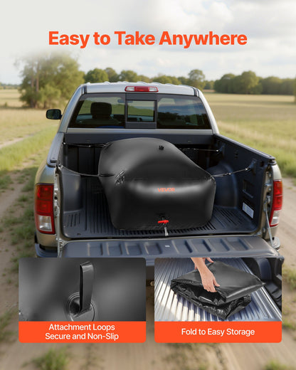 VEVOR Water Storage Bladder 142.7 Gallon Large Capacity Water Bag, Portable & Collapsible Soft Waters Container, Leakproof & Tear-Resistant PVC Emergency Waters Storage Tank for RV Truck & Outdoor Use - CSDHSPVC540L2ZFQH001V0 - view 7
