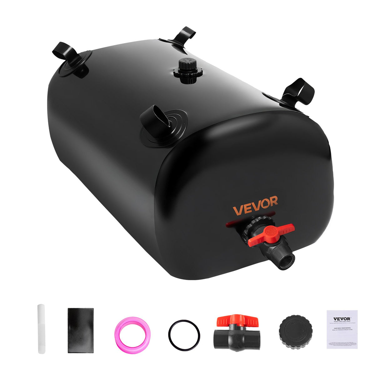 VEVOR Water Storage Bladder, 29.85 Gallon (113L) Water Storage Container Tank, 1000D PVC Thickened Soft Bag Bladder, Collapsible Portable for Garden Irrigation, Camping, RVs, Emergency Use - Black - CSDHSPVCB113E9XVW002V0 - view 1