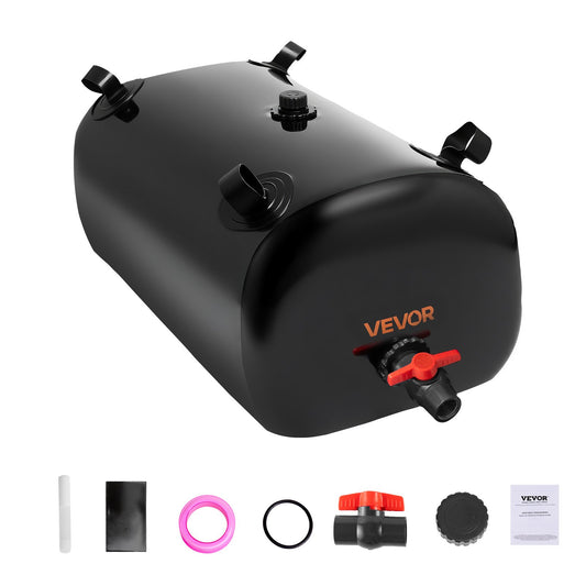 VEVOR Water Storage Bladder, 29.85 Gallon (113L) Water Storage Container Tank, 1000D PVC Thickened Soft Bag Bladder, Collapsible Portable for Garden Irrigation, Camping, RVs, Emergency Use - Black - CSDHSPVCB113E9XVW002V0 - view 1