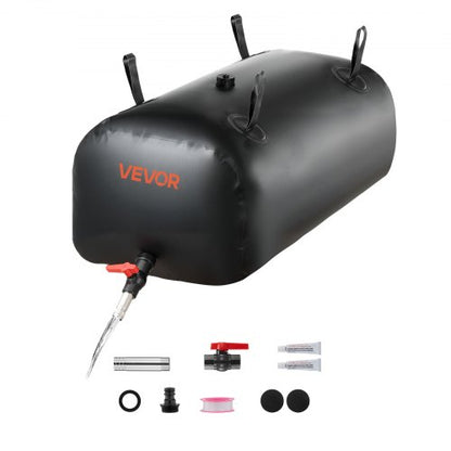 VEVOR Water Storage Bladder, 30 Gal Collapsible Water Storage Bag, Wear-Resistant 1000D PVC Soft Waters Bag, Leakproof Camping Tank Containers for Garden Irrigation RV Emergency Use, Black - CSDHSPVCB113E9XVW003V0 - view 2