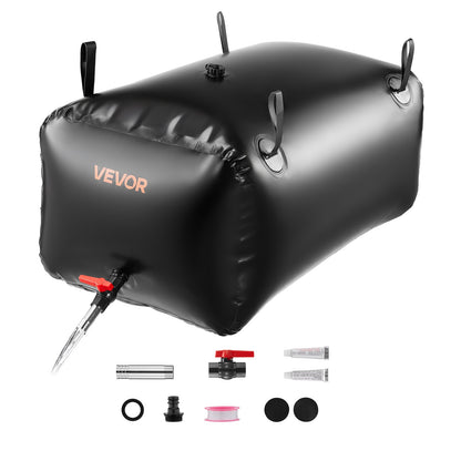 VEVOR Water Storage Bladder, 63.4 Gal Collapsible Water Storage Bag, Wear-Resistant 1000D PVC Soft Waters Bag, Leakproof Camping Tank Containers for Garden Irrigation RV Emergency Use, Black - CSDHSPVCB2401ECBZ003V0 - view 1