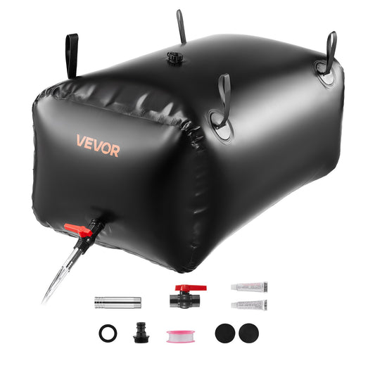 VEVOR Water Storage Bladder, 63.4 Gal Collapsible Water Storage Bag, Wear-Resistant 1000D PVC Soft Waters Bag, Leakproof Camping Tank Containers for Garden Irrigation RV Emergency Use, Black - CSDHSPVCB2401ECBZ003V0 - view 1