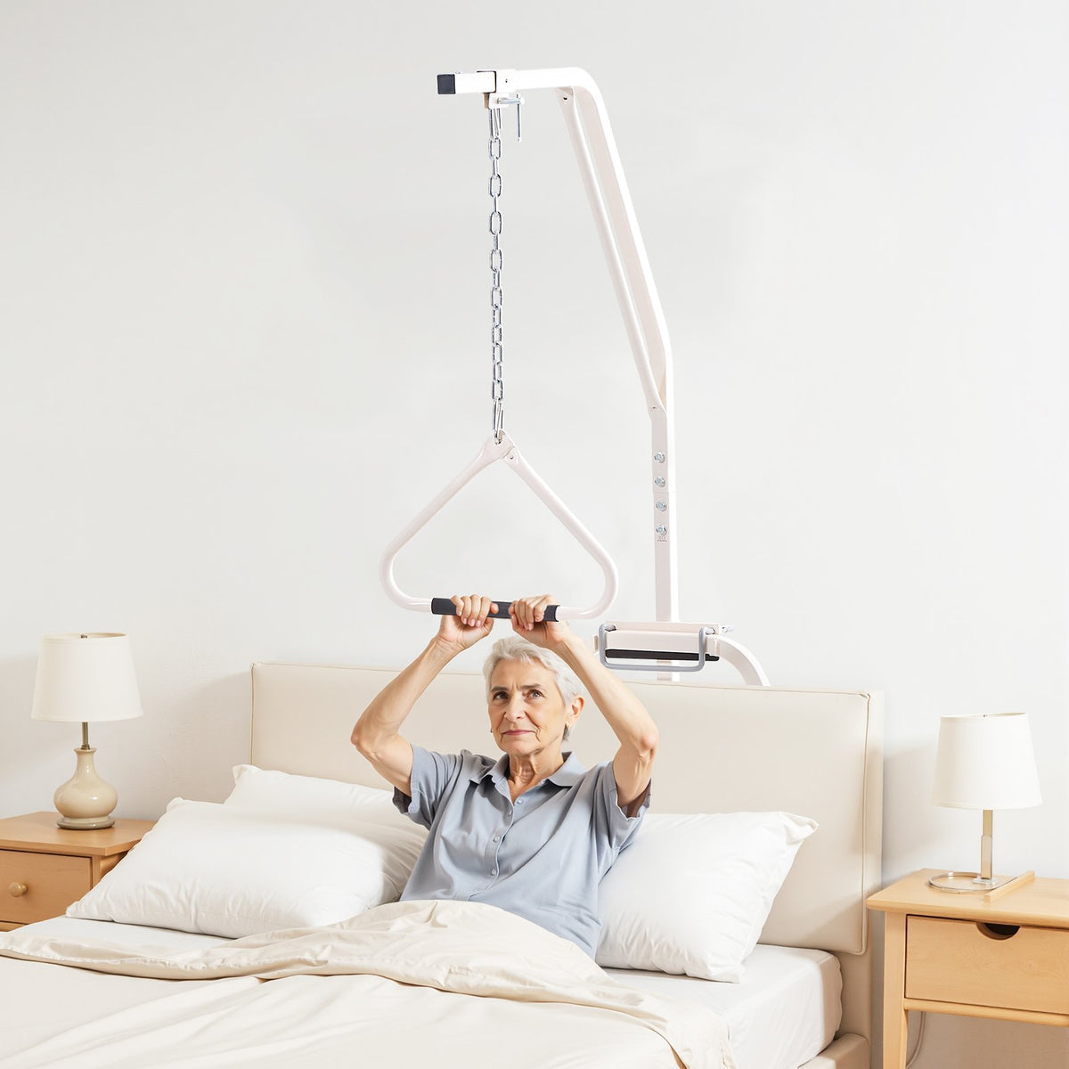 VEVOR Trapeze Bar for Bed Mobility, Bed Trapeze with Clamps and Floor Stand, 250LBS Weight Capacity Bed Pull Up Assist for Elderly, Patients & Disabled, Suitable for Home Care, Hospital, Nursing Home - CSDJLDXDJTXZ28XD4V0 - view 9