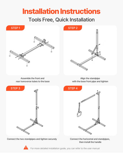 VEVOR Trapeze Bar for Bed Mobility, Heavy-Duty Steel Free Standing Trapeze Bar 250 LBS Weight Capacity, Hospital Bed Pull Up Assist for Elderly & Disabled, Ideal for Hospitals, Nursing Home, Home Care - CSDJLDXDJZGZUND9MV0 - view 7