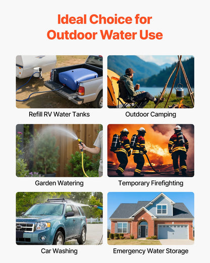 VEVOR Water Storage Bladder, 87.2 Gal Collapsible Water Storage Bag, Wear-Resistant 1000D PVC Soft Waters Bag, Leakproof Camping Tank Containers for Garden Irrigation RV Emergency Use, Blue - CSDLSPVCB330UZUZH003V0 - view 8