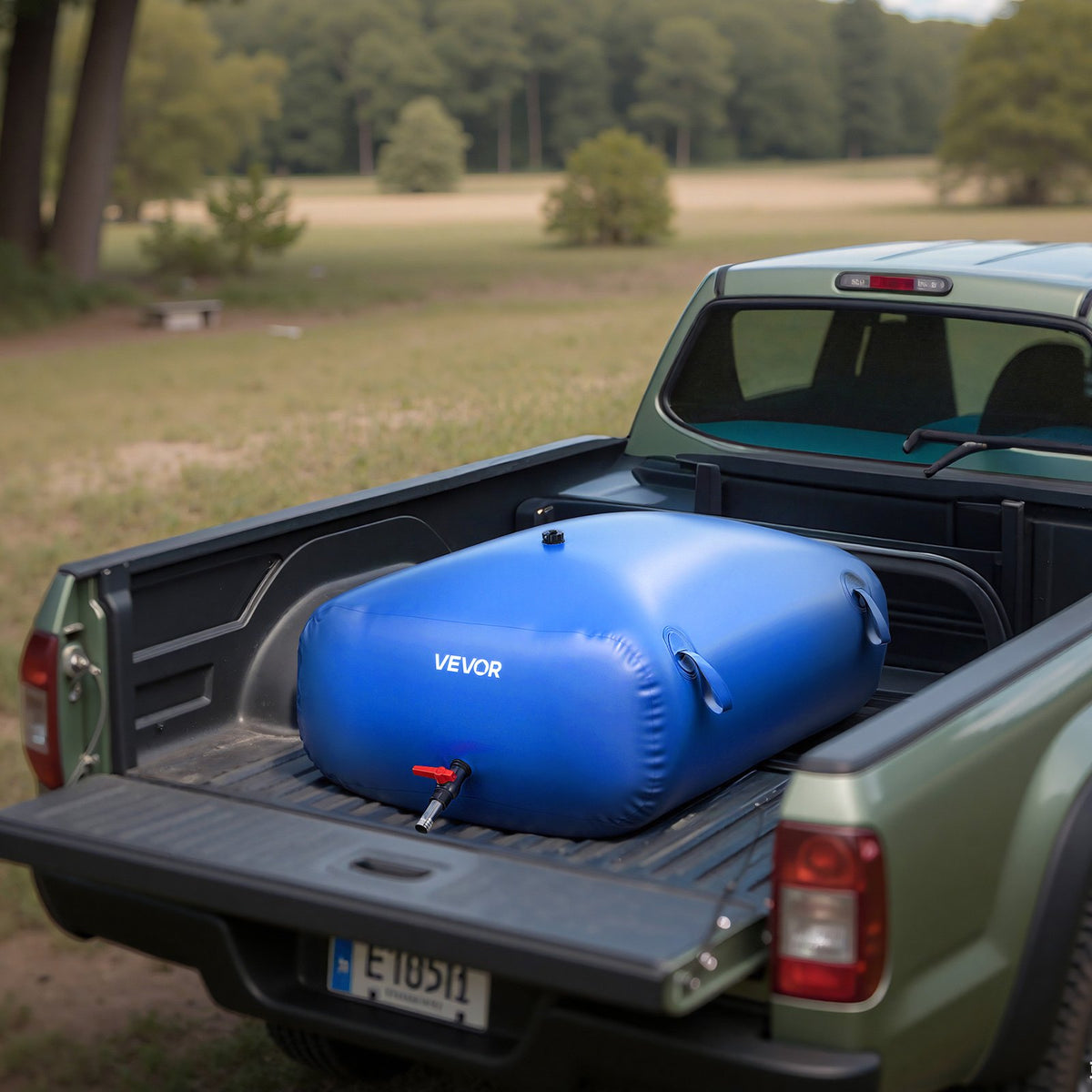 VEVOR Water Storage Bladder, 87.2 Gal Collapsible Water Storage Bag, Wear-Resistant 1000D PVC Soft Waters Bag, Leakproof Camping Tank Containers for Garden Irrigation RV Emergency Use, Blue - CSDLSPVCB330UZUZH003V0 - view 9