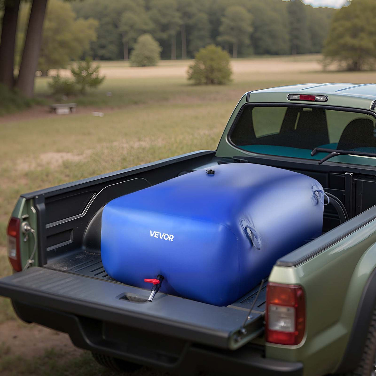 VEVOR Water Storage Bladder, 142.7 Gal Collapsible Water Storage Bag, Wear-Resistant 1000D PVC Soft Waters Bag, Leakproof Camping Tank Containers for Garden Irrigation RV Emergency Use, Blue - CSDLSPVCB5400I9A3003V0 - view 9