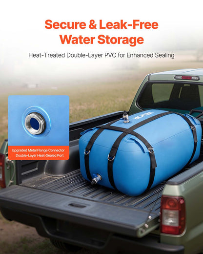 VEVOR Water Storage Bladder, 35 Gallon Large Capacity TPU Soft Water Bag, Portable & Collapsible Water Storage Containers, Leakproof & Wear-Resistant RV Waters Tank for Camping Irrigation Outdoor Use - CSDLSTPU132LYW8X8001V0 - view 5