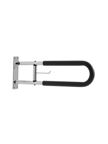 VEVOR Toilet Safety Rail, 30 Inch U-Shaped Handicap Grab Bar, Foldable Senior Safety Pole, Flip Up Toilet Grab Bars with Anti-Slip Handle, 300 Lbs Load Capacity Security Handrail with Paper Holder - CSFSWZTKFZ305ODGSV0 - view 1