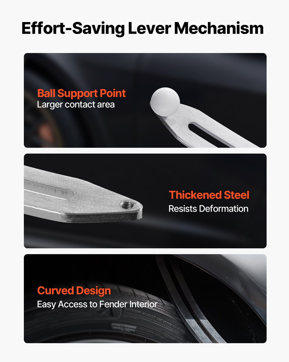 VEVOR Dent Puller Kit, Paintless Car Dent Removal Tool, Auto Fender Damage Repair Puller Lifter with Curved Rod, Crowbar, Rubber Hammer, Airbag, Detachable & Repair Pens, Replacement Heads Tools Kit - CSLBGJDJT12J5FC5E001V0 - view 4