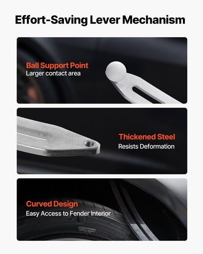 VEVOR Dent Puller Kit, Paintless Car Dent Removal Tool, Auto Fender Damage Repair Puller Lifter with Curved Rod, Crowbar, Rubber Hammer, Airbag, Detachable & Repair Pens, Replacement Heads Tools Kit - CSLBGJDJT12J5FC5E001V0 - view 4