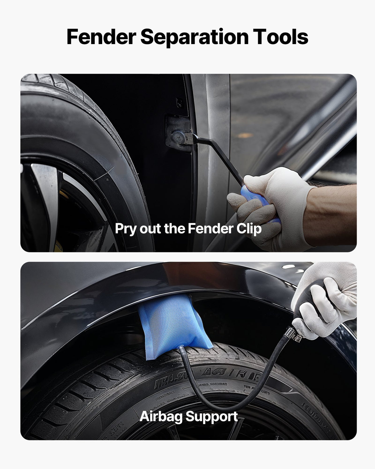 VEVOR Dent Puller Kit, Paintless Car Dent Removal Tool, Auto Fender Damage Repair Puller Lifter with Curved Rod, Crowbar, Rubber Hammer, Airbag, Detachable & Repair Pens, Replacement Heads Tools Kit - CSLBGJDJT12J5FC5E001V0 - view 7