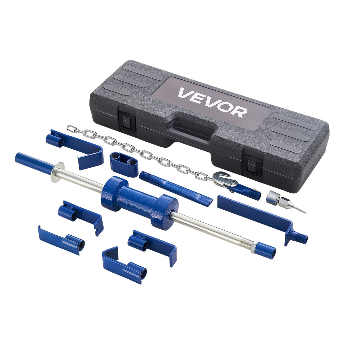 VEVOR Dent Puller Kit, 13 lbs 14-in-1 Slide Hammer Dent Removal Kit, Heavy-Duty Auto Body Truck Repair Automotive Damage Remover Tool Repair Frame with Carrying Case, Extension Rod, Non-Slip Handle - CSLBGJDJT14T608QL001V0 - view 1
