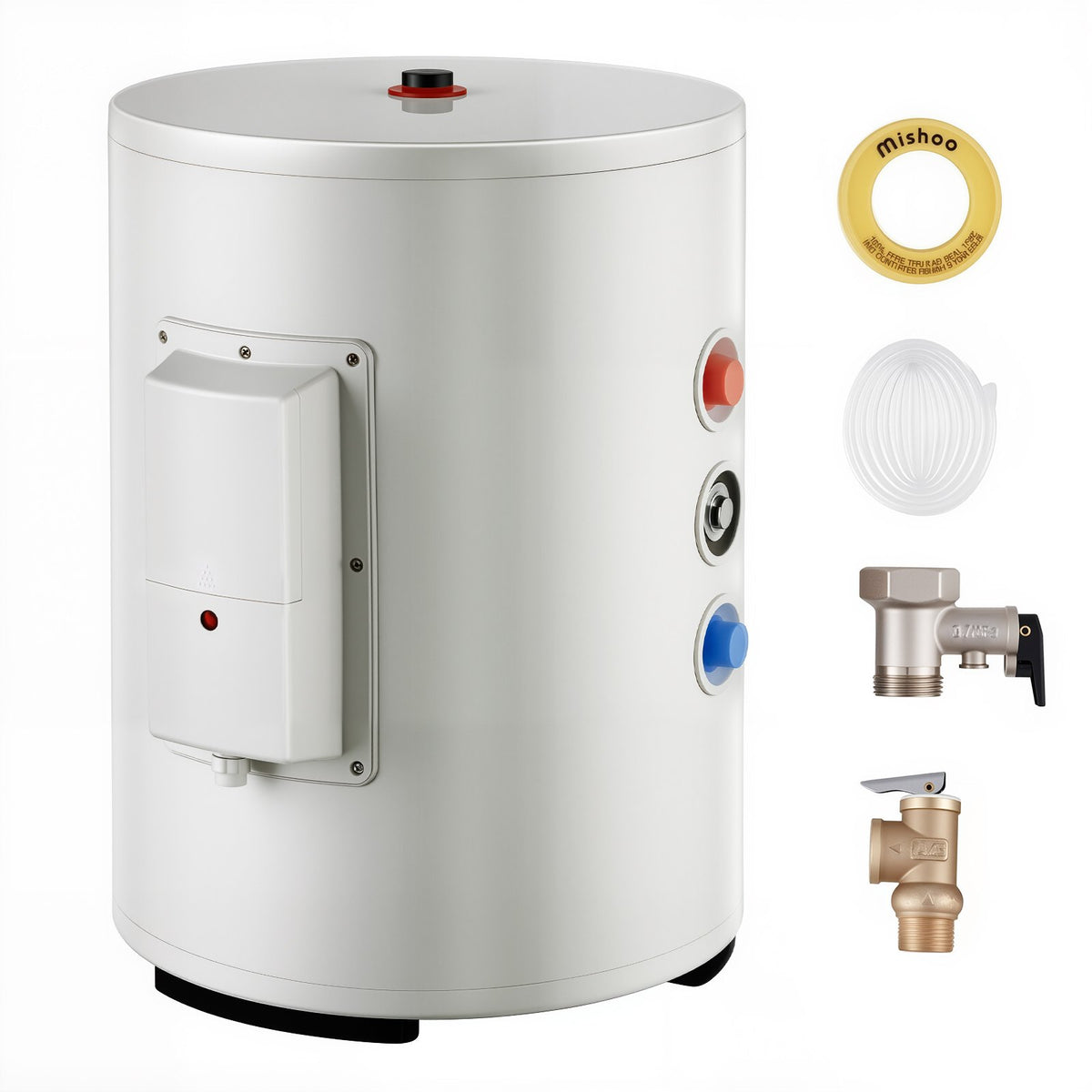 VEVOR Electric Water Heater, 10 Gallon Tank Instant Hot Water Heater, 1.6Kw Tankless Water Heater w/ LED Display,Knob Control, IPX4 Waterproof Side Connection On Demand Heaters for Shower, Bath - CSSRSQ40LXNLTWC46V1 - view 1