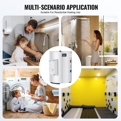 VEVOR Electric Water Heater, 10 Gallon Tank Instant Hot Water Heater, 1.6Kw Tankless Water Heater w/ LED Display,Knob Control, IPX4 Waterproof Side Connection On Demand Heaters for Shower, Bath - CSSRSQ40LXNLTWC46V1 - view 7