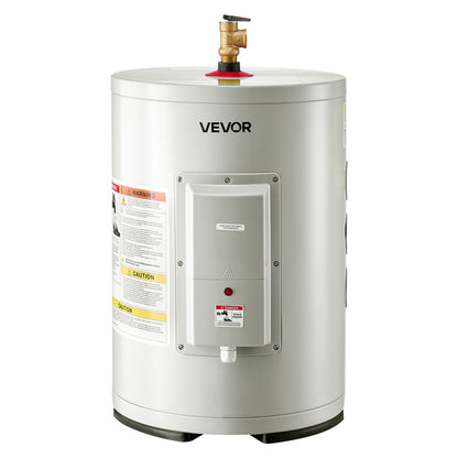 VEVOR 6 Gallon Electric Tank Water Heater, 1600W Point-of-Use Hot Water Heater with LED Display, Knob Control, Top Outlet, 120V Storage Design with T&P Valve for Studio Apartments, RVs, Gray - CSSRSQ6GALXNCPNH8001V1 - view 10