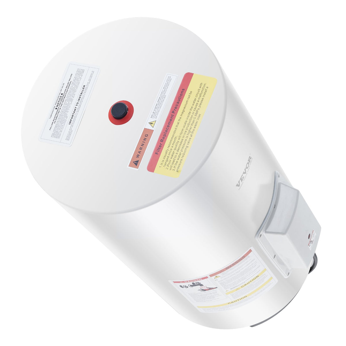 VEVOR Electric Water Heater, 18 Gallon Tank Instant Hot Water Heater, 1.6Kw Tankless Water Heater w/ LED Display,Knob Control, IPX4 Waterproof Side Connection On Demand Heaters for Shower, Bath - CSSRSQ70LXNL6OAABV1 - view 1