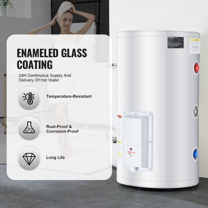 VEVOR Electric Water Heater, 18 Gallon Tank Instant Hot Water Heater, 1.6Kw Tankless Water Heater w/ LED Display,Knob Control, IPX4 Waterproof Side Connection On Demand Heaters for Shower, Bath - CSSRSQ70LXNL6OAABV1 - view 5