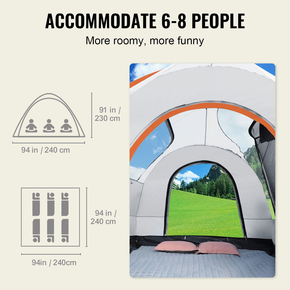 VEVOR Truck Tents - Select Your Configuration - CSUV6508008004E90V0 - view 3