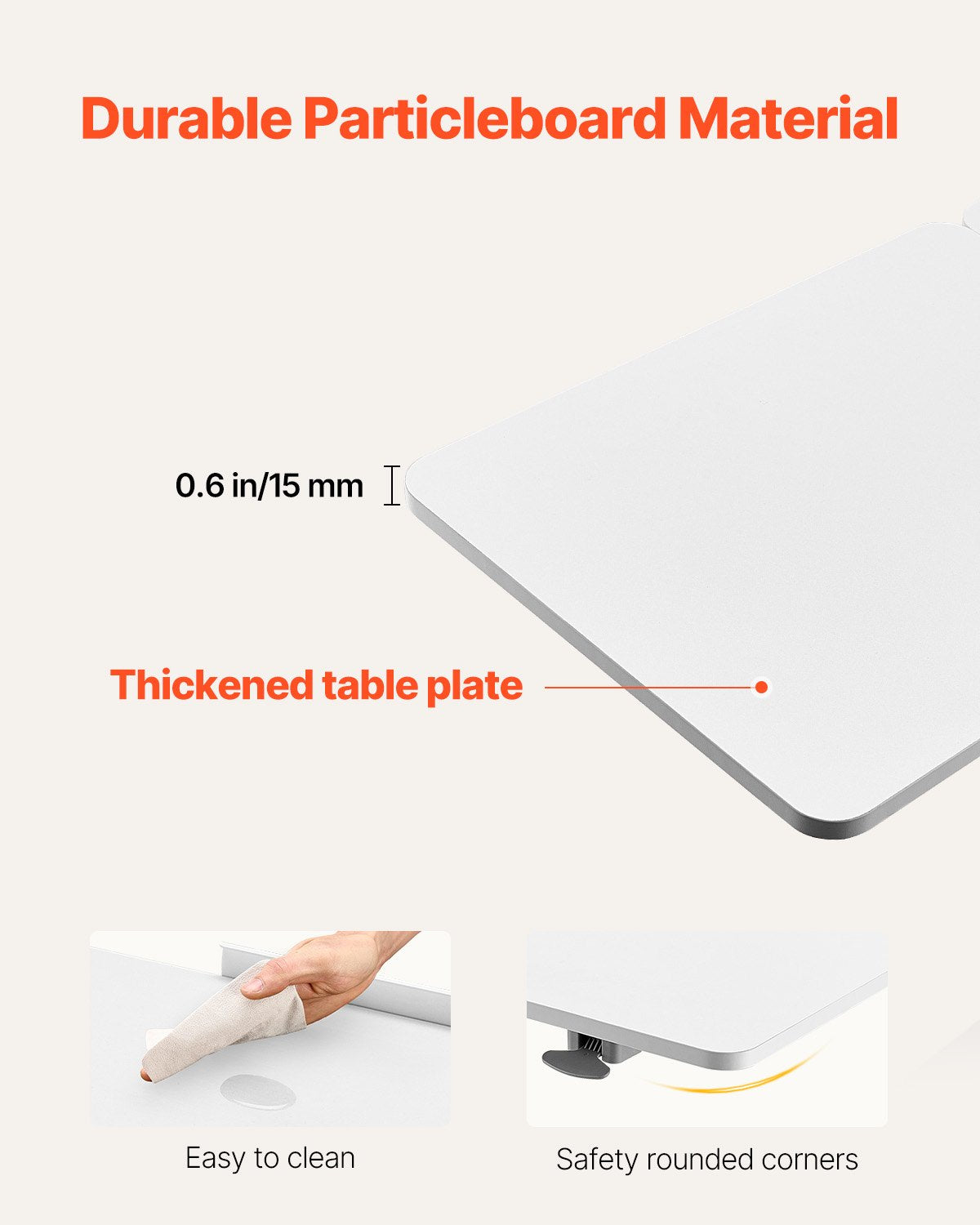 VEVOR Overbed Table, Mobile Bed Side Table with Flip Desktop and 4 Hidden Wheels, Height & Angle Adjustable Rolling Laptop Desk with Cup Holder, Portable Over Bed Desk for Home, Office, Study, White - CSZGXDZZCSFZ3O0N9001V0 - view 7