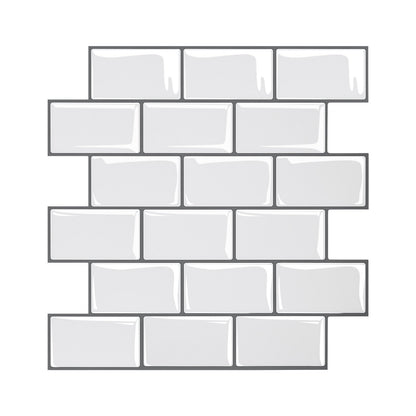 VEVOR Peel and Stick Backsplash 10-Sheet, 12 x 12 x 0.78 inch / 305 x 305 x 2.0 mm Self-Adhesive Wall Tiles, Stick on Subway Tile Backsplash for Kitchen, 3D Back Splashes for Bathroom, Tile-Look - CSZZSQTSBCC10PG7U001V0 - view 1