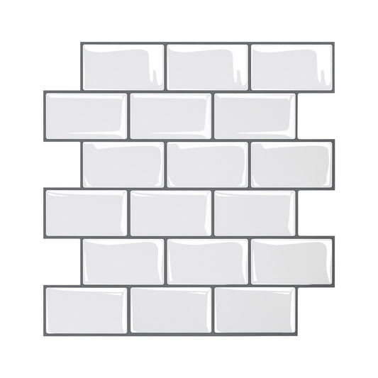 VEVOR Peel and Stick Backsplash 10-Sheet, 12 x 12 x 0.78 inch / 305 x 305 x 2.0 mm Self-Adhesive Wall Tiles, Stick on Subway Tile Backsplash for Kitchen, 3D Back Splashes for Bathroom, Tile-Look - CSZZSQTSBCC10PG7U001V0 - view 1