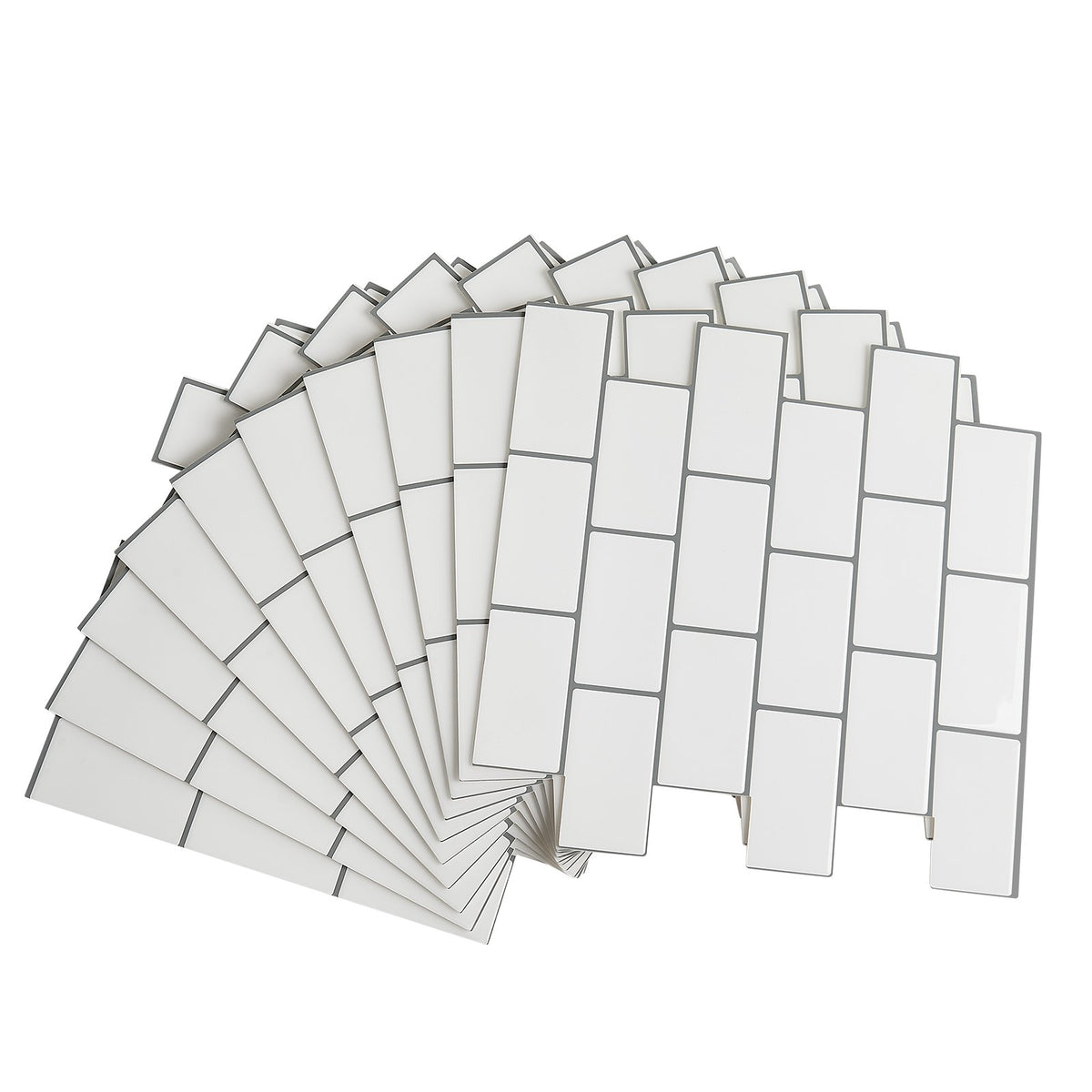 VEVOR Peel and Stick Backsplash 10-Sheet, 12 x 12 x 0.78 inch / 305 x 305 x 2.0 mm Self-Adhesive Wall Tiles, Stick on Subway Tile Backsplash for Kitchen, 3D Back Splashes for Bathroom, Tile-Look - CSZZSQTSBCC10PG7U001V0 - view 10