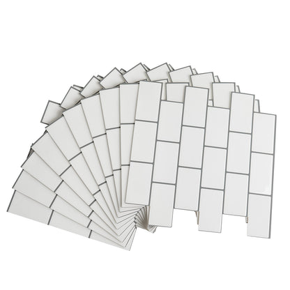VEVOR Peel and Stick Backsplash 10-Sheet, 12 x 12 x 0.78 inch / 305 x 305 x 2.0 mm Self-Adhesive Wall Tiles, Stick on Subway Tile Backsplash for Kitchen, 3D Back Splashes for Bathroom, Tile-Look - CSZZSQTSBCC10PG7U001V0 - view 10