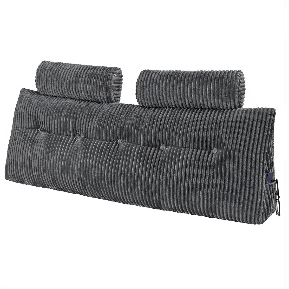 VEVOR Headboard Pillow, Queen Size Wedge Headboard Pillow with 2 Side Pockets and 2 Headrests, Bed Wedge Pillow with Washable Flannel Cloth, for Reading, Gaming, Resting, Working in Bed, Grey - CTBZQUEENCCH6OBPH001V0 - view 1