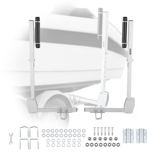 VEVOR Boat Trailer Guides, 27.6-41.3 in Height Adjustable Trailers Guide, 2PCS Thickened High-Duty Trailer Guide-Ons with Smooth Roller Guidance, for Over 16 in Larger Fishing Boats, Runabout Boats - CTCDGCK28740138GT001V0 - view 2