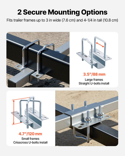 VEVOR Boat Trailer Guides, 27.6-41.3 in Height Adjustable Trailers Guide, 2PCS Thickened High-Duty Trailer Guide-Ons with Smooth Roller Guidance, for Over 16 in Larger Fishing Boats, Runabout Boats - CTCDGCK28740138GT001V0 - view 7