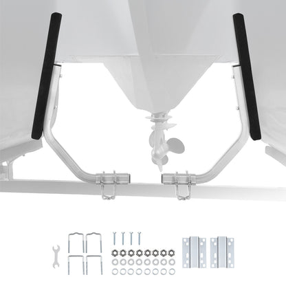 VEVOR Boat Trailer Guides, 1.2 in Adjustable Width Trailers Guide, 2PCS High-Hardness Steel Trailer Guide-Ons with Thick Support Pads, Fits L-Beam, Box or C-Channel Bunk-Style Pontoon Trailers - CTCDGCX24INCCMOSA001V0 - view 1