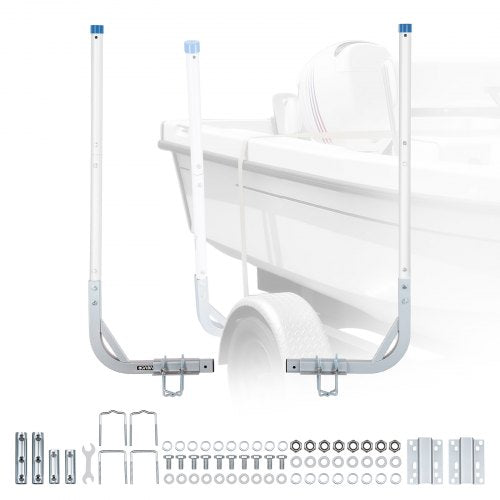 VEVOR Boat Trailer Guides, 30.5 in/47.5 in Height Guide Poles, 2PCS High-Hardness Steel Trailer Guide-Ons, Adjustable Guide Poles with PVC Pipes, for Ski Boats, Compact Fishing Boats, Small Sailboat - CTCDGDLX314867OH8001V0 - view 2
