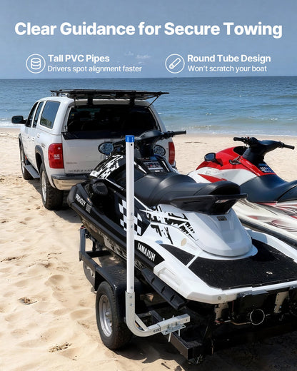 VEVOR Boat Trailer Guides, 30.5 in/47.5 in Height Guide Poles, 2PCS High-Hardness Steel Trailer Guide-Ons, Adjustable Guide Poles with PVC Pipes, for Ski Boats, Compact Fishing Boats, Small Sailboat - CTCDGDLX314867OH8001V0 - view 5