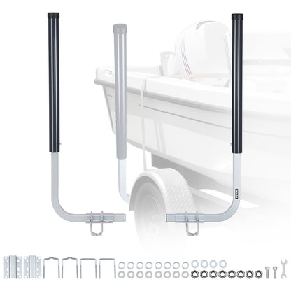 VEVOR Boat Trailer Guides, 40 in/48 in Height Guide Poles, 2PCS High-Hardness Steel Trailer Guide-Ons, Adjustable Guide Poles with PVC Pipes, for Ski Boats, Compact Fishing Boats, Small Sailboat - CTCDGDLX4048GH1J1001V0 - view 1